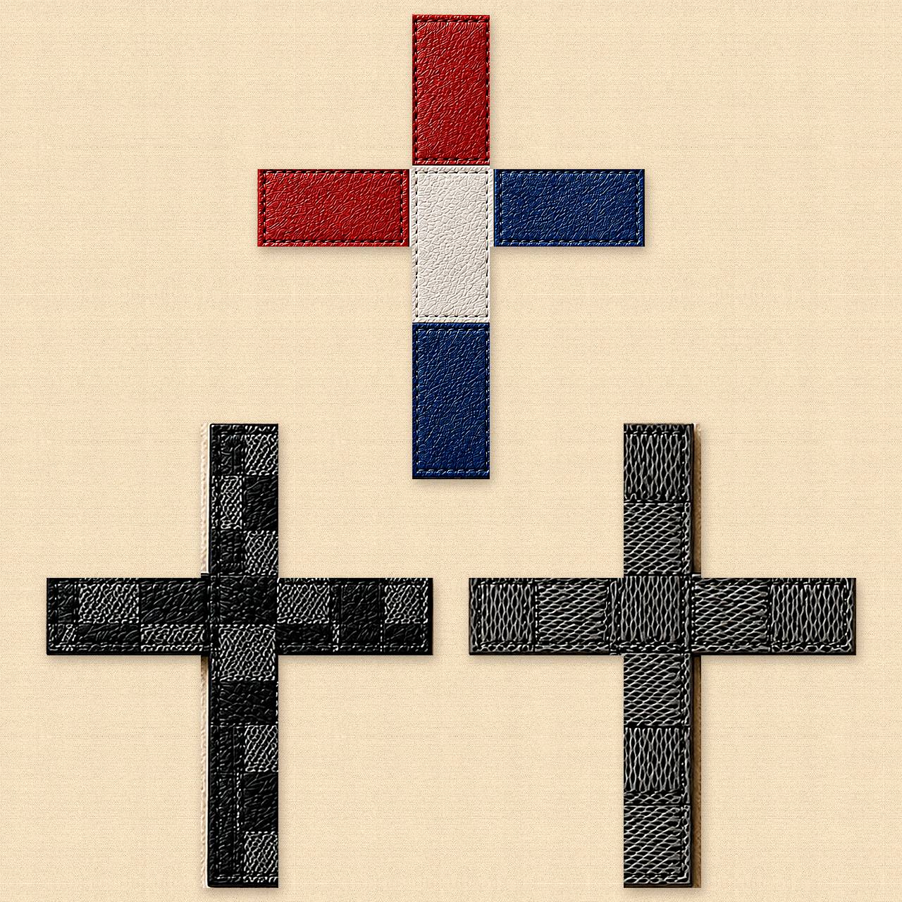 Three Protestant cross designs